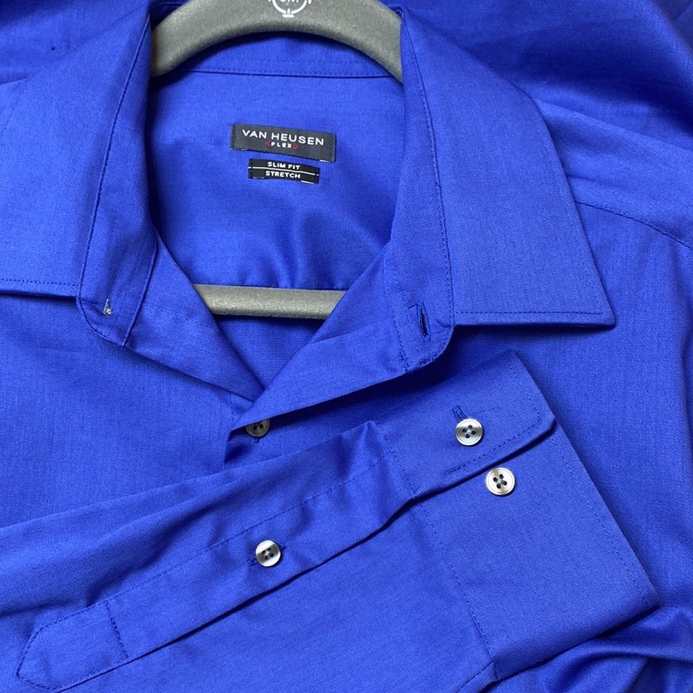 Van Heusen Flex, Men’s button down shirt, 16, 34/35 - Picture 8 of 8